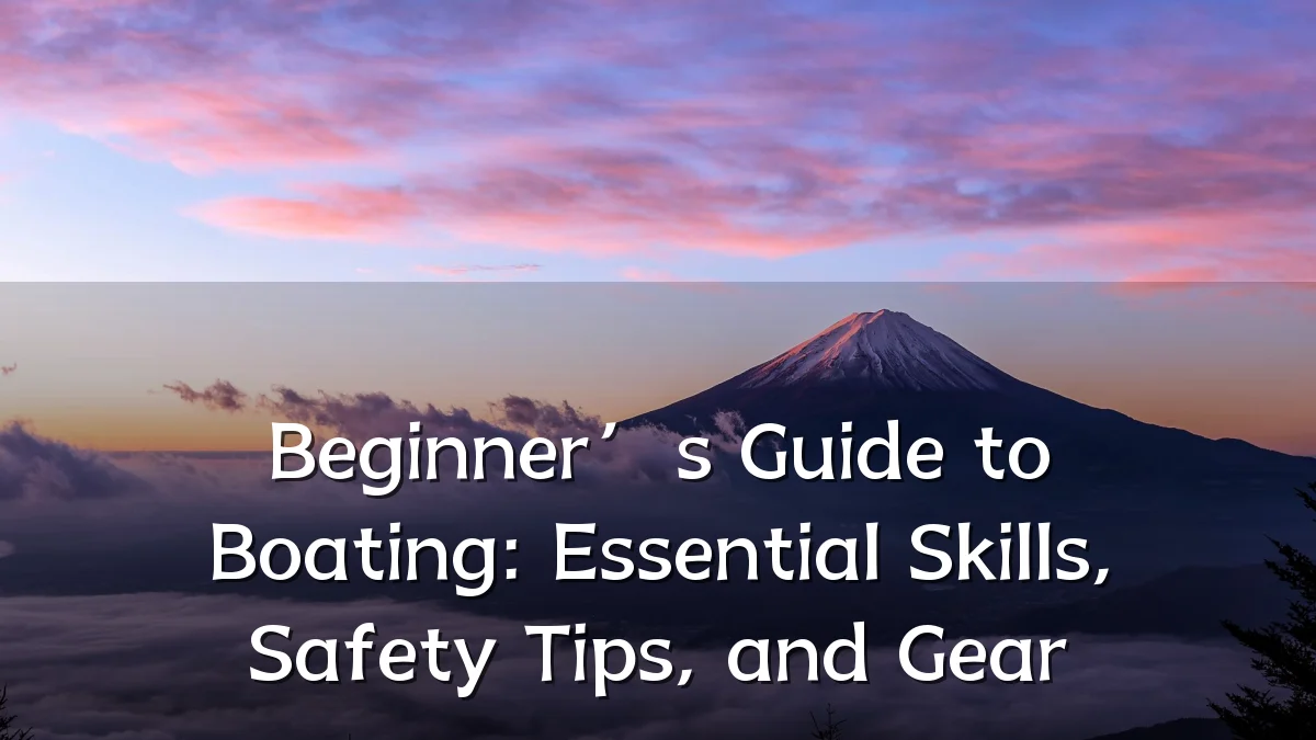 Beginner’s Guide to Boating: Essential Skills, Safety Tips, and Gear