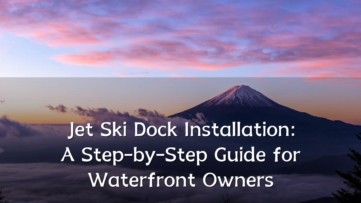 Jet Ski Dock Installation: A Step-by-Step Guide for Waterfront Owners