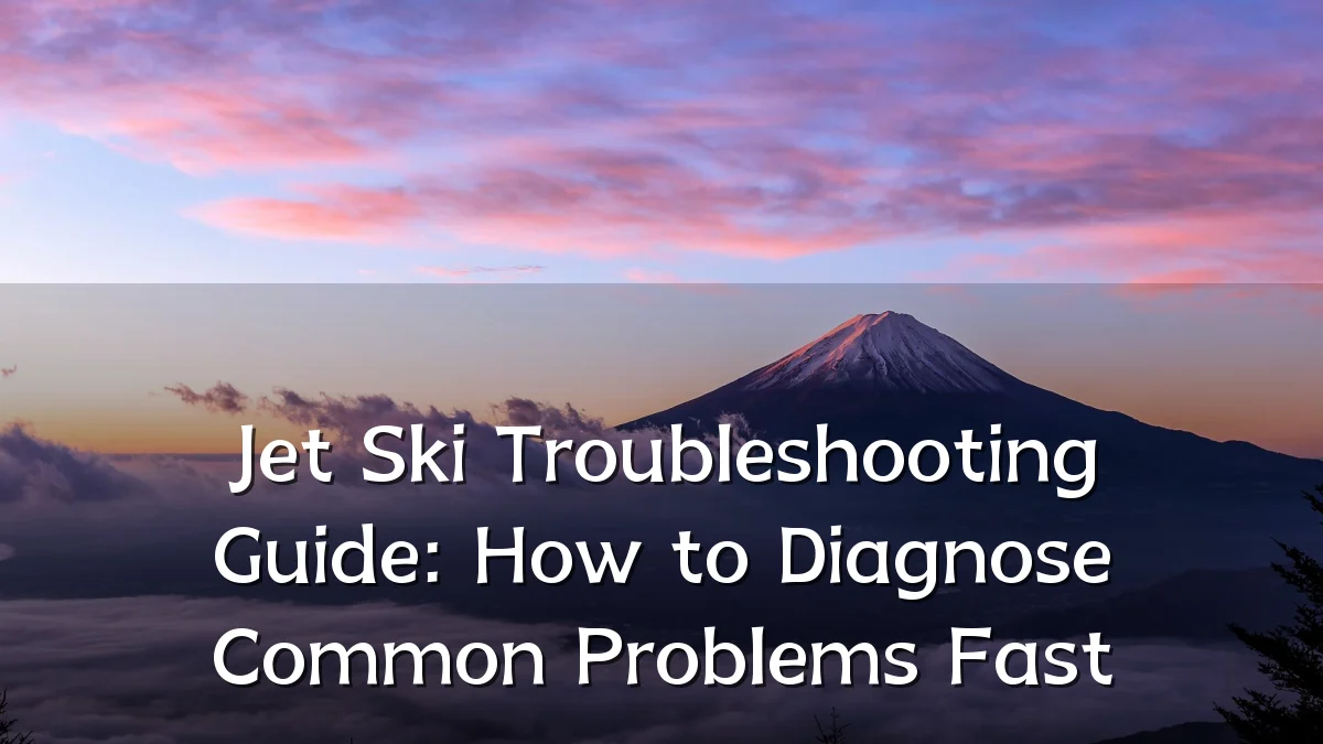 Jet Ski Troubleshooting Guide: How to Diagnose Common Problems Fast